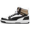 REBOUND Rezistente la abraziune Pantofi de skateboard high-top Unisex Negru Alb 392326-22