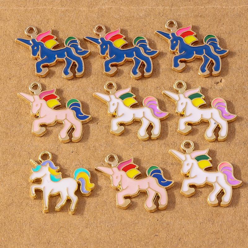 10pcs Enamel Animal Cat Bee Bird Panda Pendants Charms for Jewelry Making DIY Earrings Necklace Bracelet Accessories Supplies