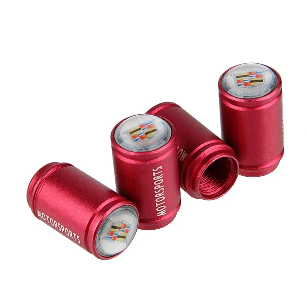 For Cadillac Logo CT5 CT6 XT5 XT6 Escalade CTS DTS SLS XLR ATS SRX Car Tire Valve Stem Caps Wheel Dustproof Air Cover Decoration