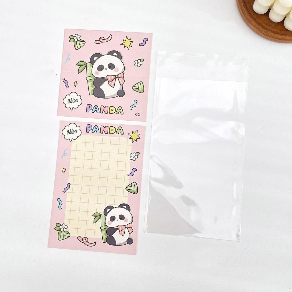 5 Set Korean Cute Animal Party Card Head Card Back Opp Bag  Star 3 Inch Photo Card DIY Packing Material Kawaii Gift Packaging
