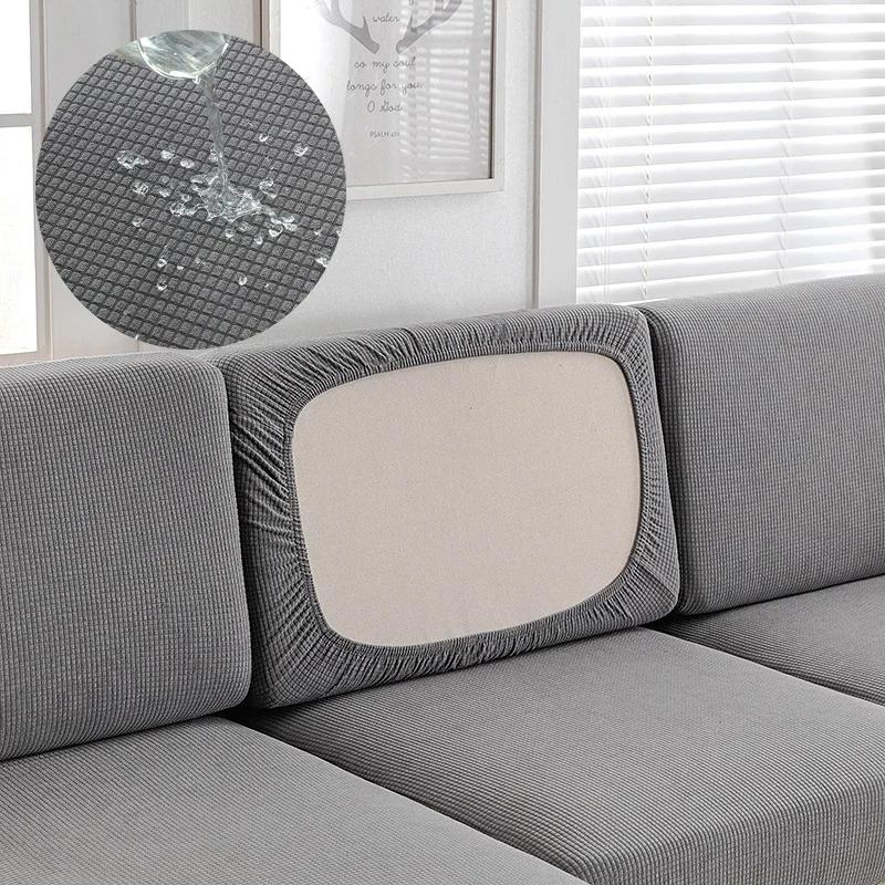Sofa Seat Cushion Cover Stretch Waterproof Slipcovers Sofa Back Cover 1/2/3/4 Seater Couch Cover Chaselong Protector