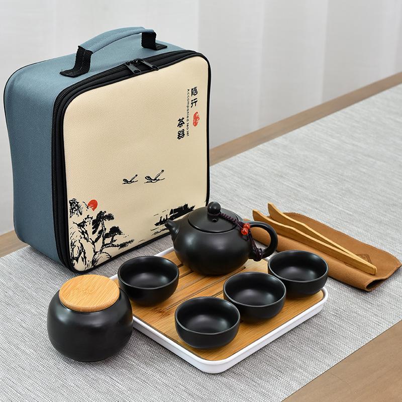 Portable One Pot Four Cups Dehua Dingyao Tea Set Will Sell Gifts Ceramic Travel Tea Set