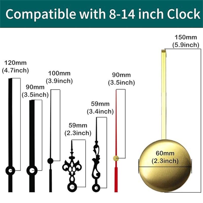 Accurate Timekeeping Pendulum Clock Motor Pendulum Clock Movement With Multiple Hands,for Customs Wall Clock Accessories