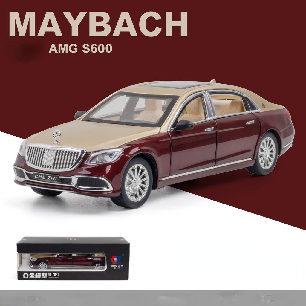 RNV4 1:24 Mercedes-Benz Maybach GLS600 Alloy Model Car Diecast Toy Car Simulation Sound & Light Vehicle Toys Model Gifts For Kids C98