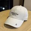 Spring and Summer New Retro Letters Solid Color Embroidered Soft Top Baseball Cap Trend Wide Brim Big Face Show Face Small Cap