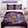 Set Lenzuola Stampato West Ham United Football 3 Pezzi, Comodo Set Copripiumino per Camera da Letto Amico della Pelle