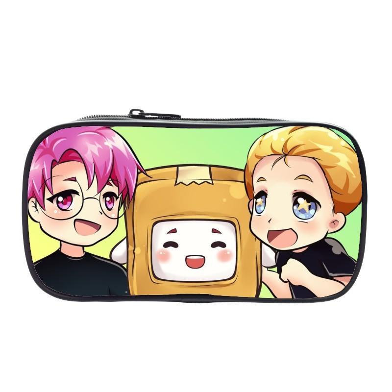 

Box Pencil Lankybox Students Anime Pen Case Children Stationery Bag Storage 8