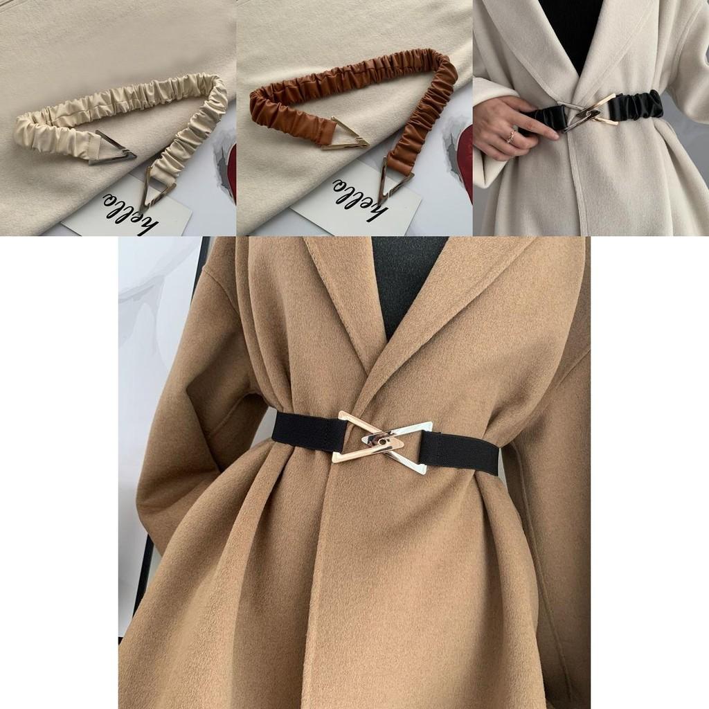 Triangle Chic Buckle Waist Belt For Women In Elegant Black And Beige Colors Ideal For Fall Fashion