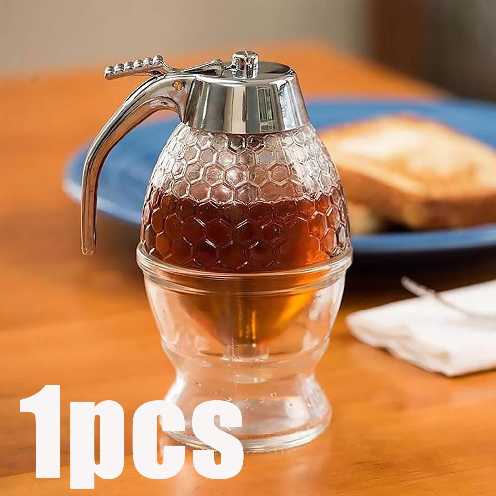Juice Syrup Cup Squeeze Bottle Storage Pot Stand Holder Uice Bee Drip Dispenser Kettle Honey Jar Container Kitchen Accessories