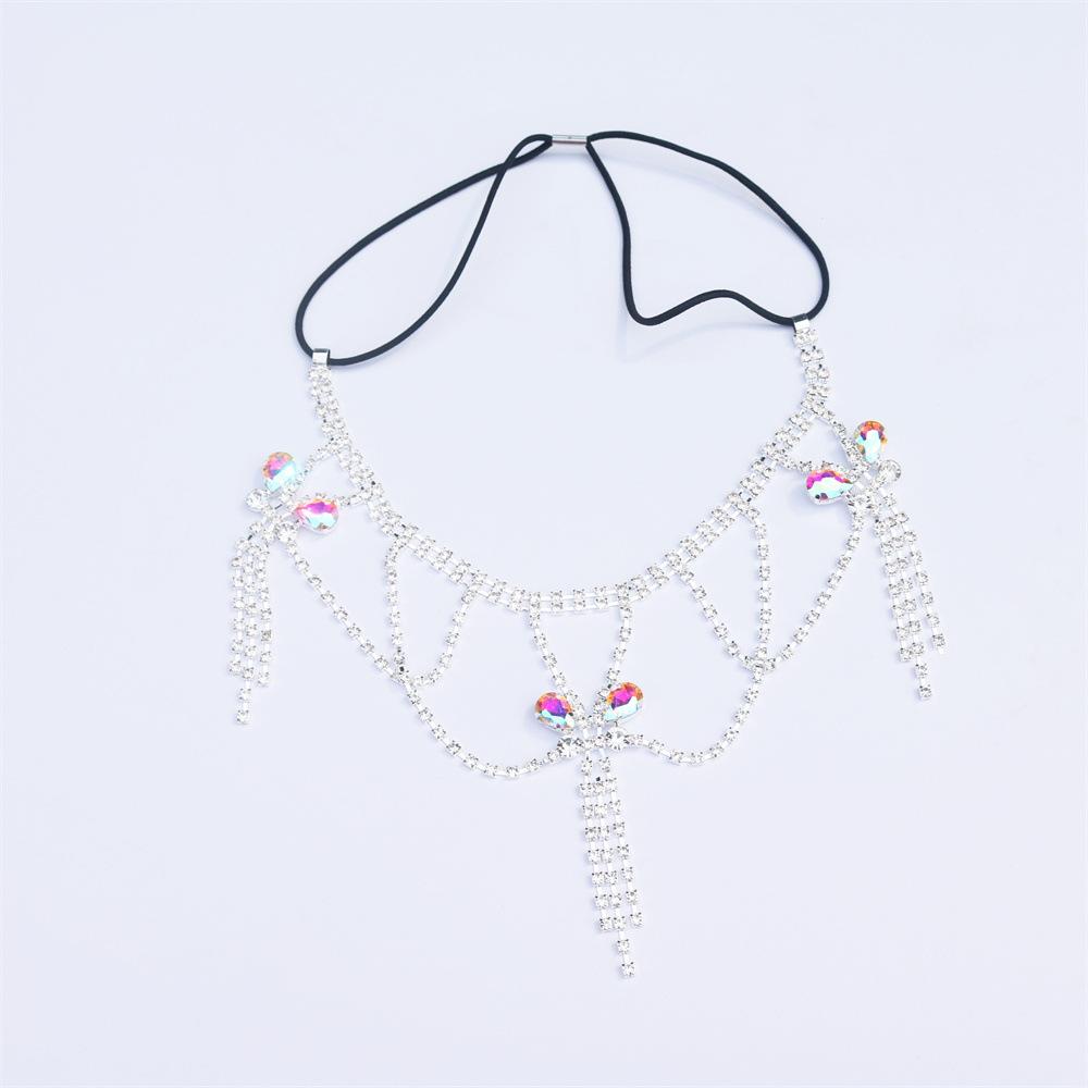 Fringed Headgear, Fashion Party Rhinestone Forehead Hair Accessories, European And American Bridal Wedding Hair Chain Accessories