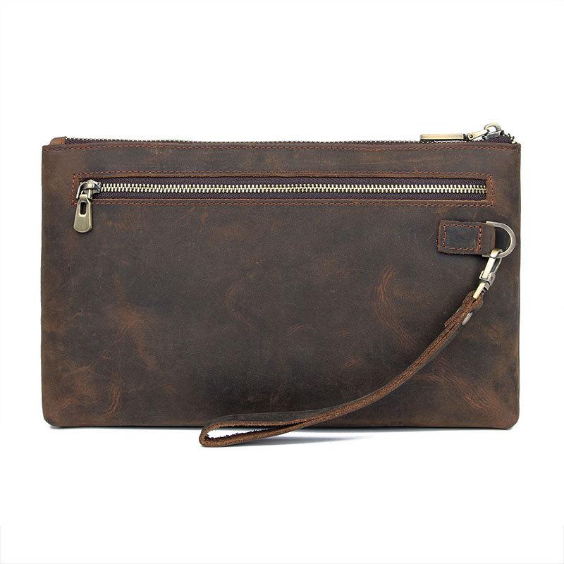 Cool Fashion Leather Clutch Wallet Evening Party Hand Purse For Men Women Male Female Zipper Long Purse Big Leather Wallet