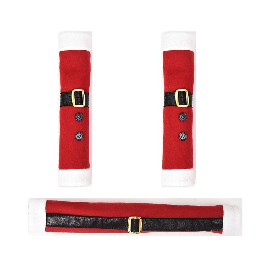 3pcs/set Durable Fridge Door Handle Cover Anti Skid Microwave Handle Cover  Christmas