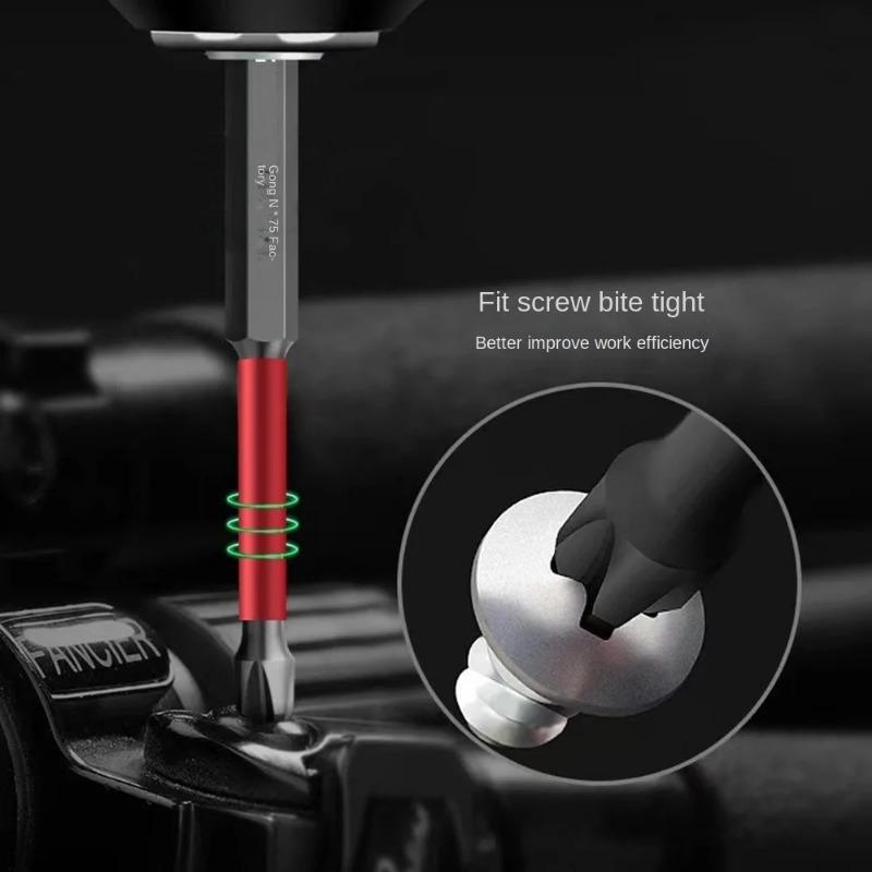 Magnetic Anti-shock Batch Head High Hardness Non-Slip Impact Bits Cross Screwdriver 25/50/65/70/90mm Screwdriver Set