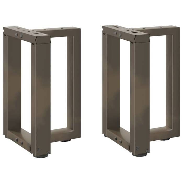 VidaXL Pieds de table basse en T, 2 pièces, noir, 28 x 25 x (42-43) cm, acier 4013023