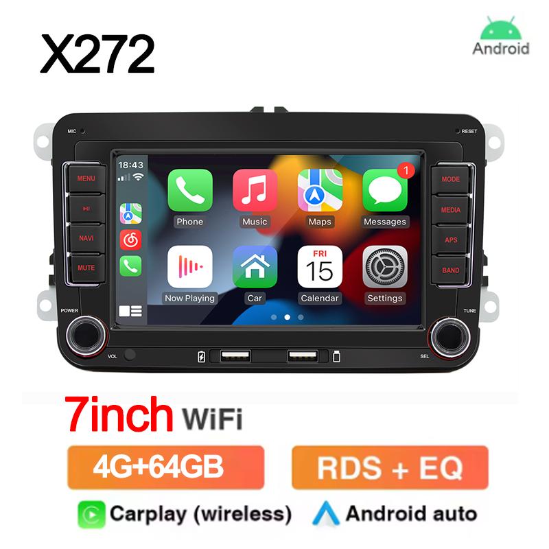Universal Android 13 Car Radio Carpaly For VW Volkswagen Golf 5 Seat/Skoda/Passat/Polo Autoradio Multimedia Player BT GPS