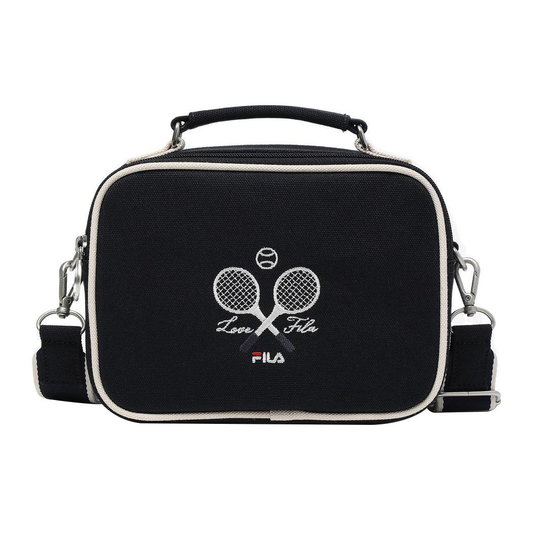 

Fila Tennis Cross Pattern Cotton Tote Shoulder Crossbody Bag Unisex Bags Black FS3BCE6344X-INA Black