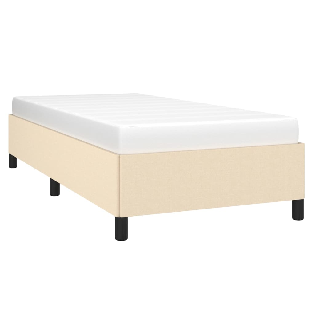 Vidaxl Rama Łóżka Bez Materaca Kremowa 90X190 Cm Tkanina
