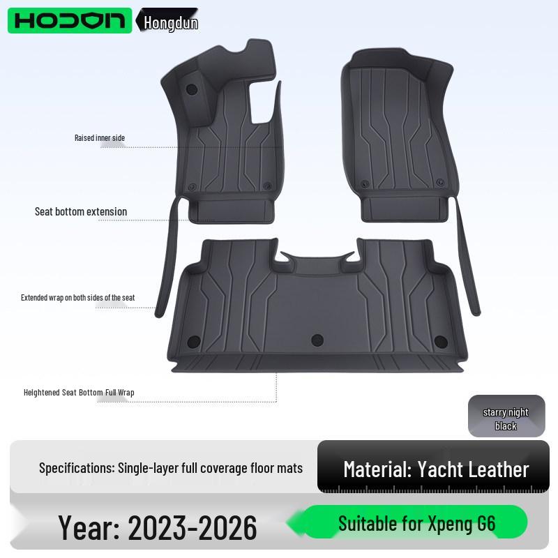 Xiaopeng G6 Full Coverage Floor & Trunk Mats - Interior Decorative Accessories for 26 Models Xiaopeng G6/2023-2026