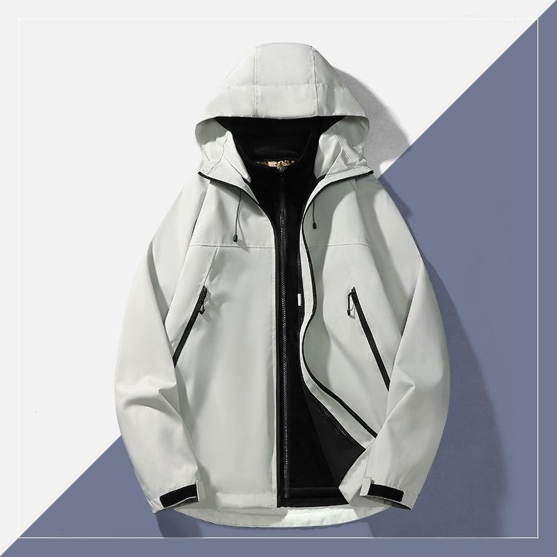 Jacket Men's and Women's Waterproof Graphene Fleece Removable Three-in-one Windproof Outdoor Mountaineering Jacket