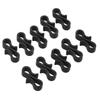 2026 Best!! S Shaped Hooks for Christmas Tree Lights Plastic Black 10 Pieces Spacesaving Design for Party