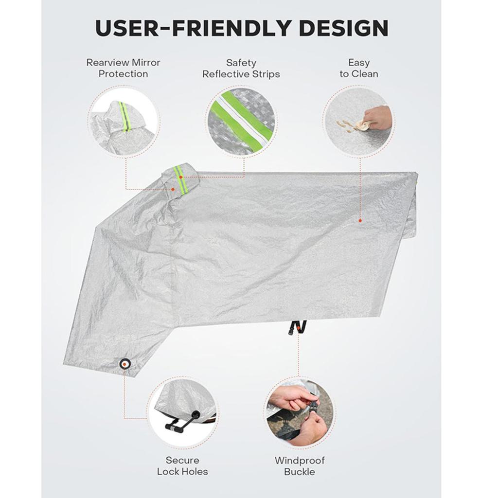 Motorradabdeckungen Wasserdicht Ganzjährig Staubdicht UV-Schutz Outdoor Indoor Motorradabdeckung Universal Roller Dirt Motorabdeckung