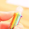 5Pcs Transparent Cartoon Ballpoint Pen Creative Cute Colorful Swivel Supplies School&Office Supplies
