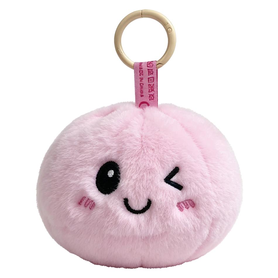 2 Stück Süßer Teigtaschen Schlüsselanhänger Ring Flauschiger Fell Pompon Teigtaschen Anhänger Schlüsselanhänger Tasche Auto Schlüssel Anhänger Geschenk für Mädchen