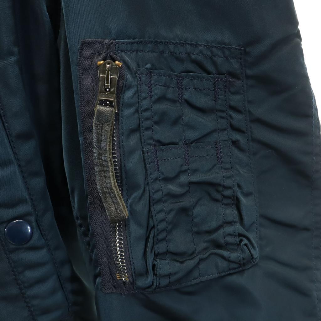 Alpha 90s Made In USA Old Military Jacket M Navy System Men's Used