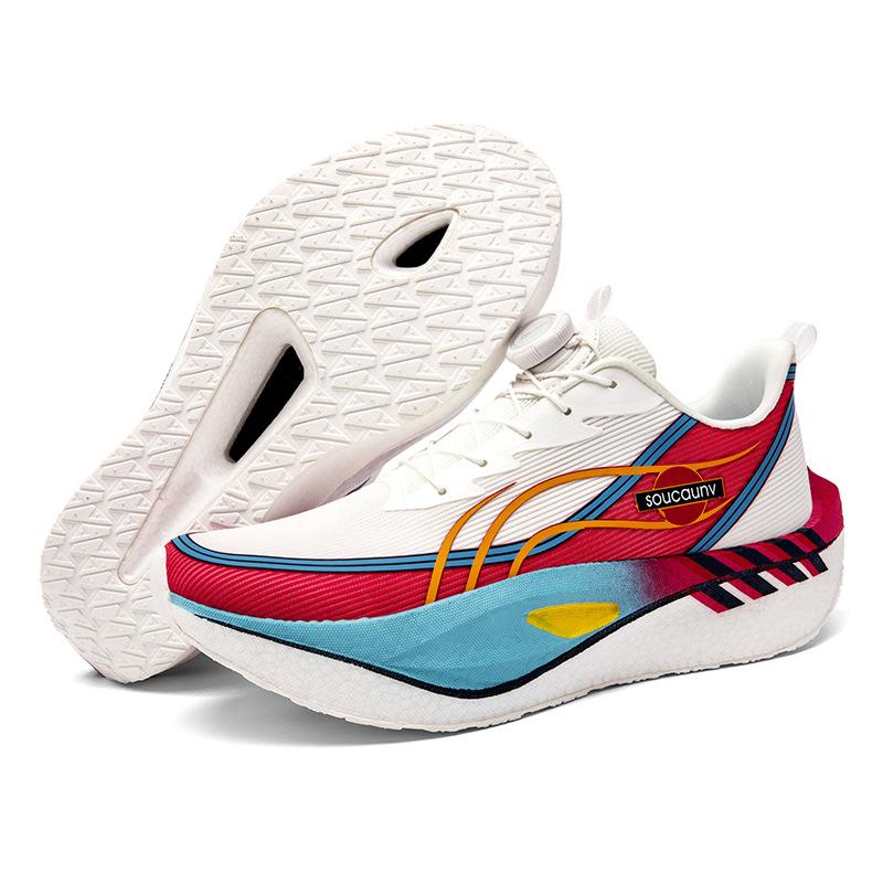 2025 Carbon Board Running Shoes New Student Youth Professional Racing Training Shock Absorption Sports Shoes Student Marathon Running Shoes