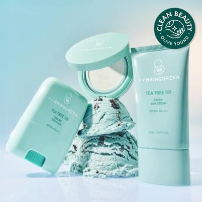 Bring Green Tea Tree Cica Sun 3 Types (sun Cream/sun Stick/sun Cushion)