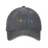 Rainbow Pulse Hearbeat LGBT Baseball Cap Kids Hat Horse Hat Cute Hat Unisex Luxury Caps For Women Unisexs