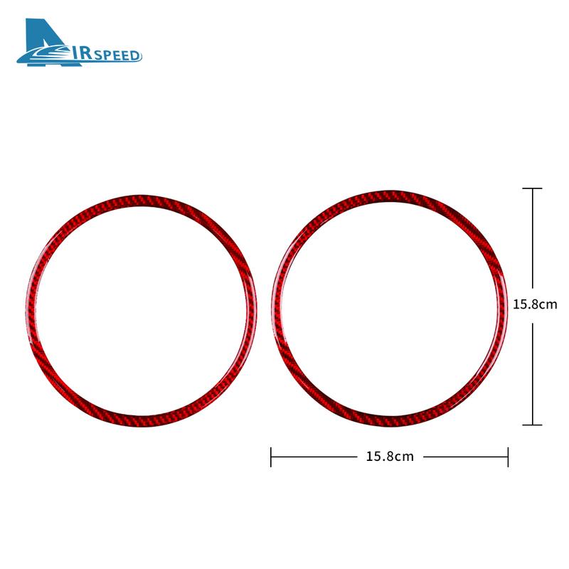 Real Soft Carbon Fiber for Mercedes Benz Smart 451 Fortwo 2008-2012 2013 2014 2015 Car Audio Speaker Trim Sticker Accessories