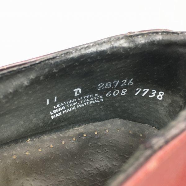 Vintage Stafford Wholecut Schuhe vor den 1980er Jahren Burgunder Größe 11D (Ca.. 28.529.5cm) Herren(GEBRAUCHT)
