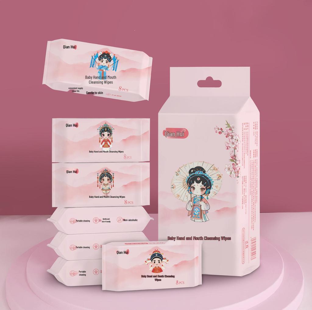 Mini șervețele umede portabile: Curățare sigură pentru studenți și bebeluși pentru mâini și gură