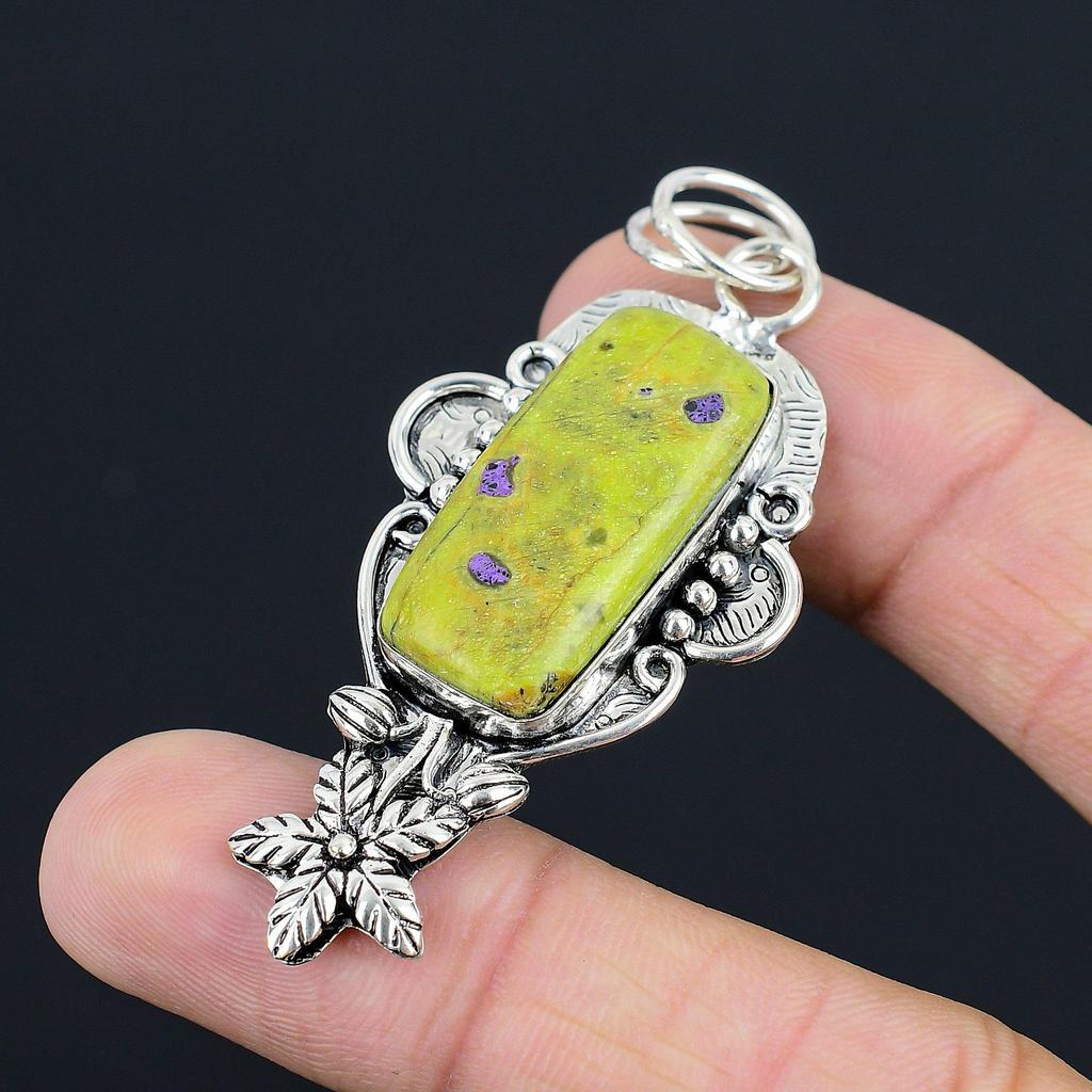 Friendship Day Sale 925 Sterling Silver Natural Atlantisite Flower Wife Pendant