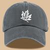 Maple Leaf Print Retro Trucker Cap Breathable Adjustable Baseball Cap Unisex Sun Hat