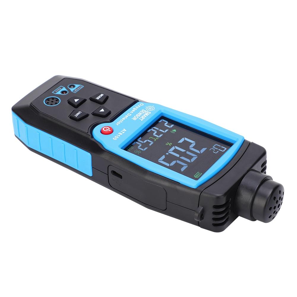 AT8100 Portable Digital Oxygen Concentration Detector 025percent Smart Sensor Handheld O Monitor Tester Meter