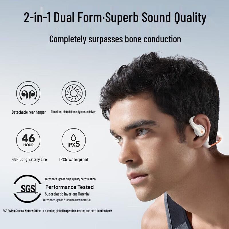 SoundCore Fly Leap 2-in-1 Open-Ear Sports Bluetooth Earphones