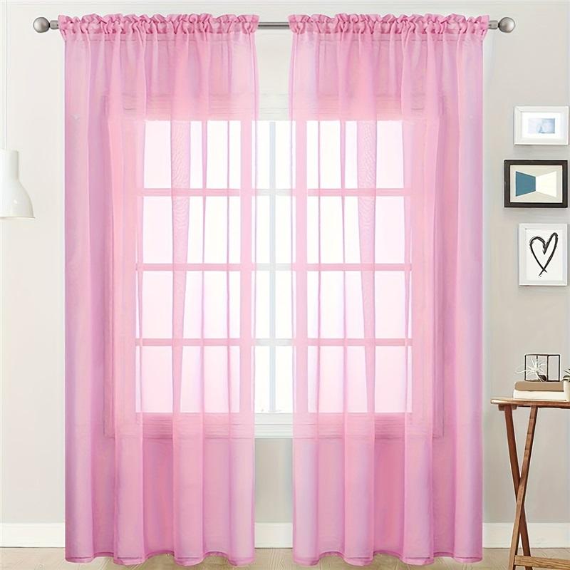 Schlafzimmer Unifarbene Doppelstrang-Triton-Vorhänge, Wohnzimmer Gaze-Vorhänge, Halbschatten-Atmosphäre, Dünne Fensterrollos