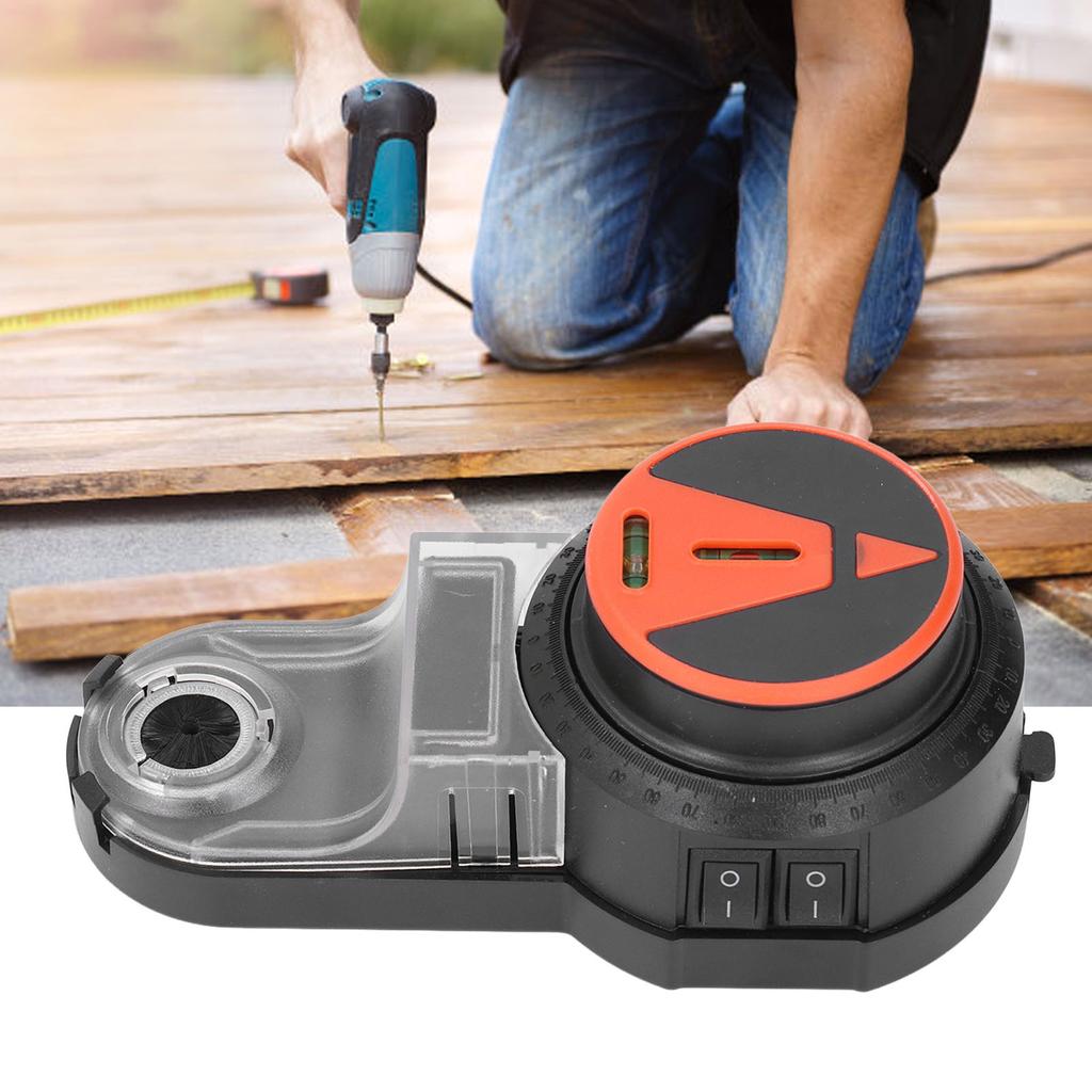 Bohrstaubabsaugung 2 in 1 Bohrerstaubauffangaufsatz mit Wasserwaage Vakuumsaugung Staubschutz D