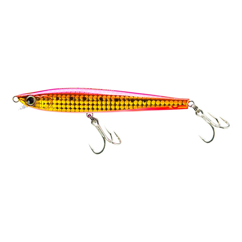 

DUEL HARDCORE Sinking Pencil Hardcore Heavy Shot Gold Long Cast Lure, (S), 105mm, Weight 30g, F1181-HGPI-Flounder Pink,