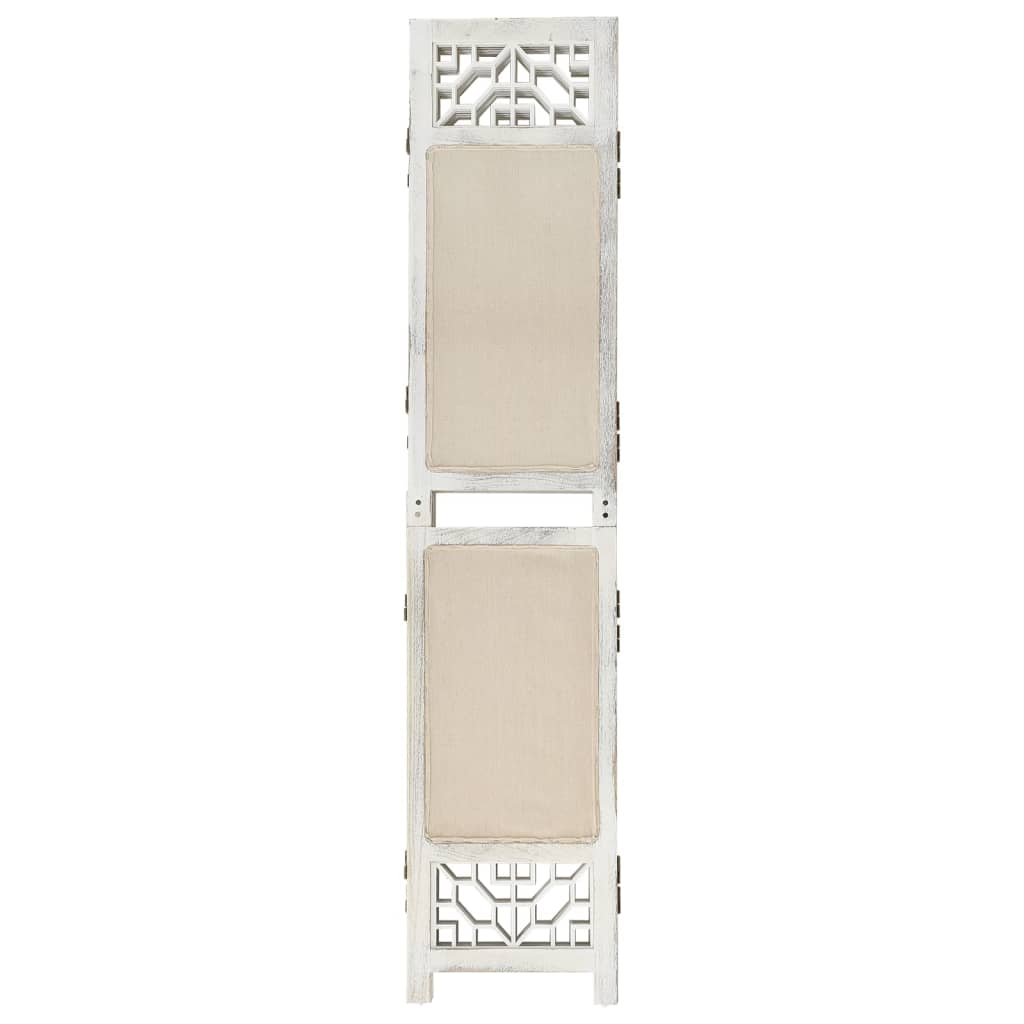 Vidaxl 6-Panel Room Divider, Cream, 210 X 165 Cm, Fabric