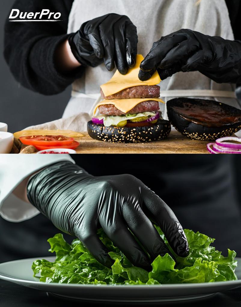 Duerfusa Einweg-Nitrilkautschuk Lebensmittelhygienegesetz Nitrilhandschuhe für japanische Lebensmittel Sehr chemikalien- und ölbeständig für Unternehmen Handschuhe,