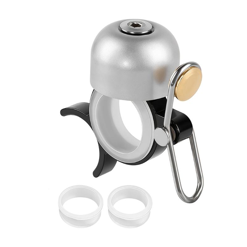 High Decibels Bicycles Bells With Alloys Ringers Safety Warning Bike Bells Handlebars Horn Bicycles Thumb Bells серебряный