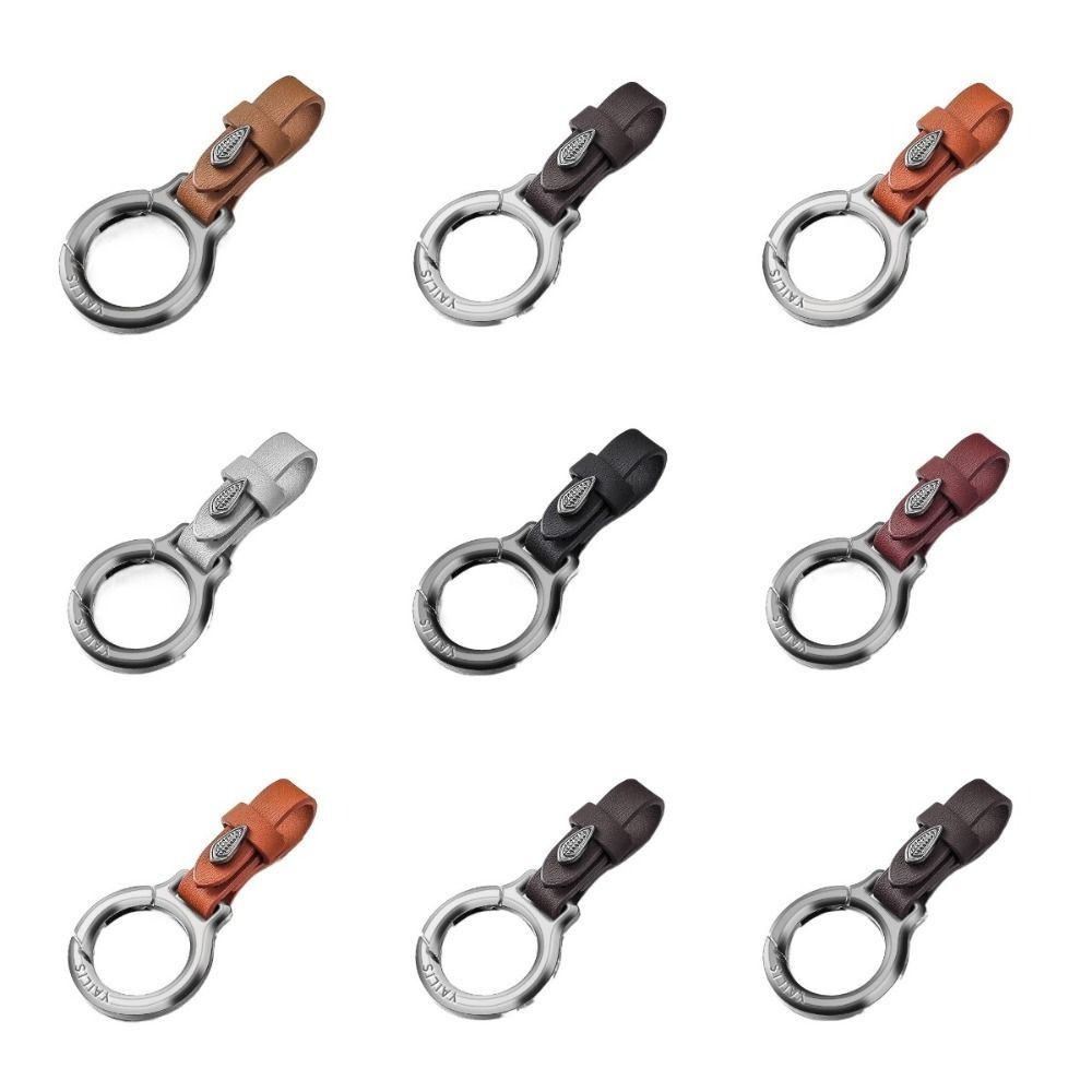 PU Leather Waist Hanging Keychain Simple Car Keychain Key Ring Keys Organizer  Car Auto Accessories