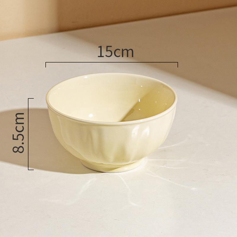 6 Inch Solid Ceramic Bowl Nordic Home New High Beauty Rice Instant Noodles Bowls Cream Style Underglaze Colour Green Tableware 6 inch