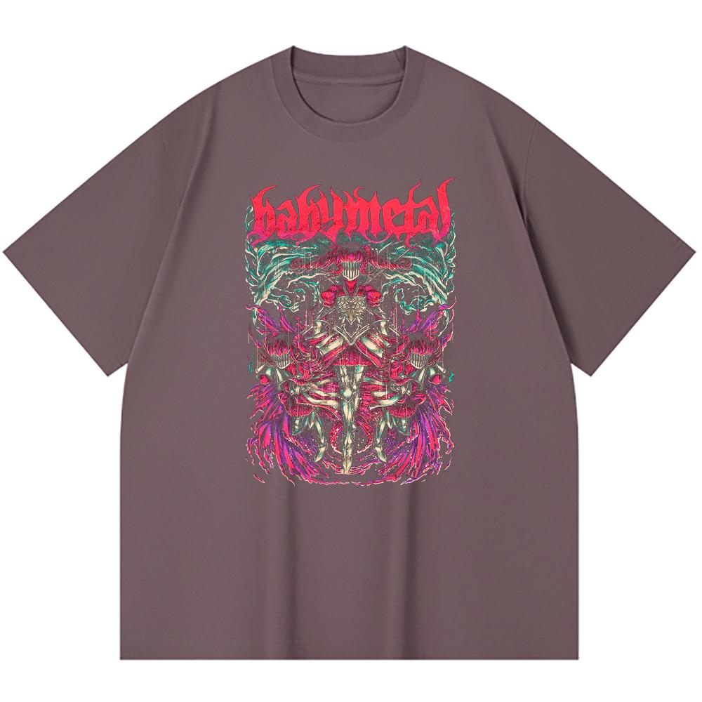 230 Gsm 100% Cotton Heavy Metal T-Shirt Rock Band Popular Music Print Unisex Heavy Cotton T Shirt
