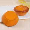 Realistic Egg Tart Squeeze Toy Soft Bouncy Portuguese Tart Fidget for Stress Relief Cute Dessert-Themed Decompression Gadget Fun Novelty Gift for Kids