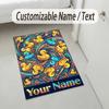 Celebration Party Theme Crystal Velvet Rug Personalized Custom Name Text Soft Floor Mat Home Decor