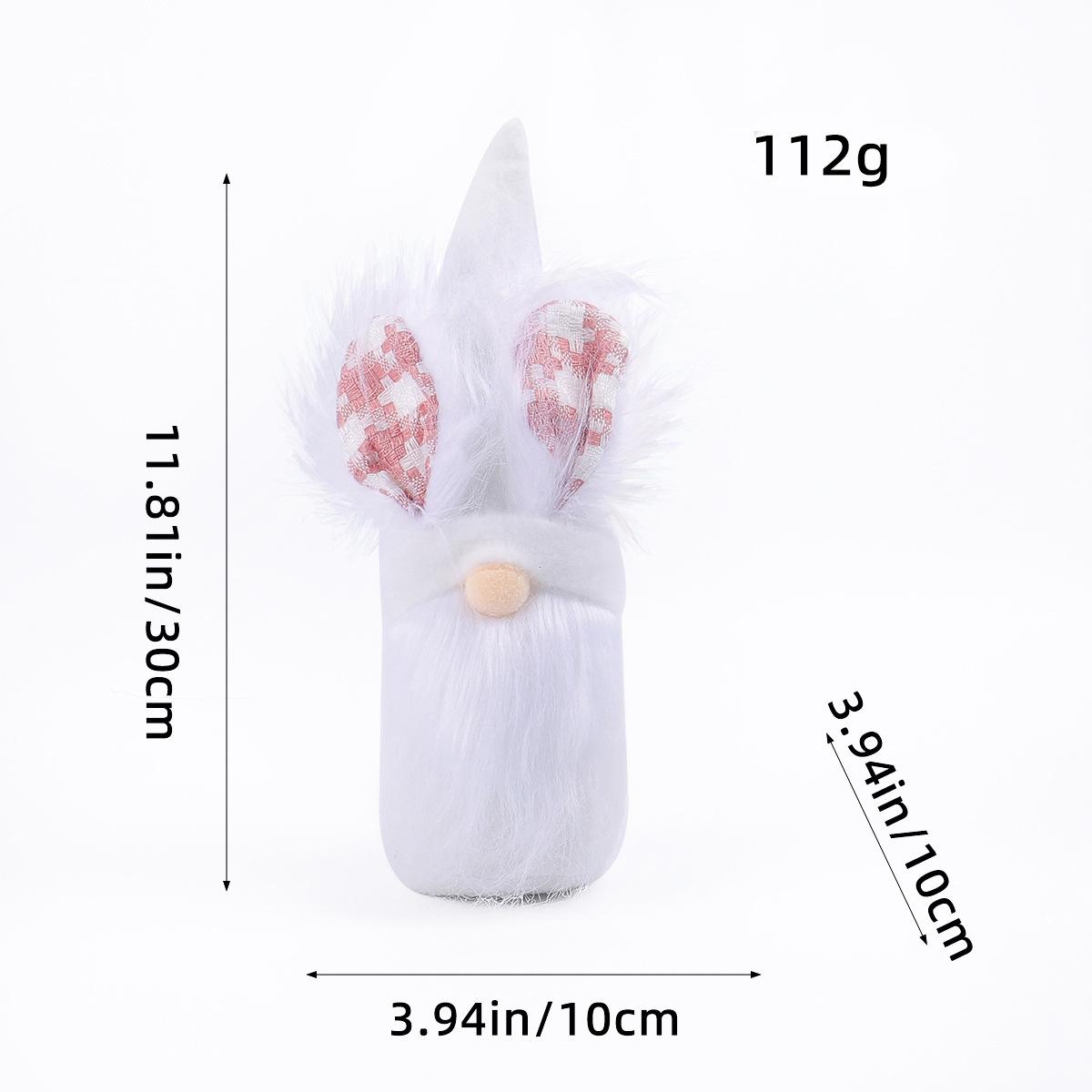 

Easter Faceless Gnome Doll Ornament Creative Desktop Cute Rabbit Elf Ornament D1-16 White Rabbit